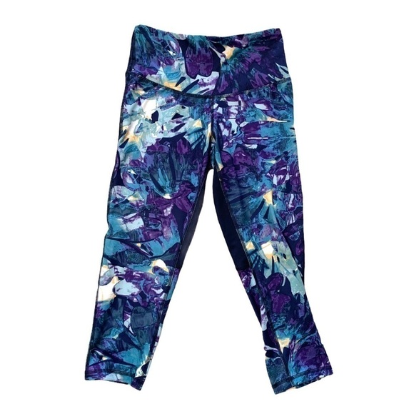 Champion Patterned Mid-Rise Mesh Capri Leggings S - Picture 10 of 17
